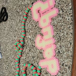 Kandi perler rave necklace